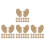 80Pcs Natural Wood Golf Ball Marking Tools for Course Alignment 6