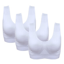 Bobasndm Dames 3-pack Naadloze Yoga Sportbeha's met Borstkussen, Vestbeha voor de Gym