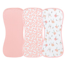 Dětské ubrousky na krknutí, balení 3 kusů ubrousků na krknutí pro miminka, chlapce a dívky, velké, 21 x 10 cm, extra měkké a savé květiny