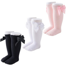Baby Girls Knee High Socks Cotton Uniform Socks Tube Ruffled Stockings Newborn Infant Toddler