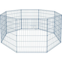 Enclos extérieur pour chien de 76 cm (30 po), clôture d'exercice à 8 panneaux pour jardin – Convient aux chiens de petite, moyenne et grande