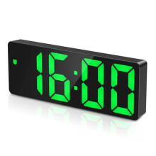 Digital väckarklocka LED-display 6,5 tum grön