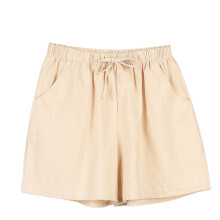 Dames sportshorts met trekkoord, joggingbroek, casual losse shorts met zakken, kaki dames sportshorts