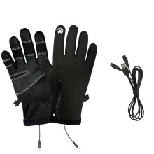 AWZXDE beheizbare Handschuhe mit wiederaufladbarem Akku, schwarz