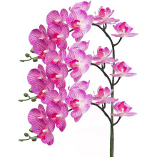 2pcs/3pcs Realistic Faux Orchids, 8-Petal Phalaenopsis Stems, 29.5", for Wedding & Home Decor