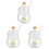 3Pcs Glass Honey Container with Dipper for Home and Kitchen Use 3