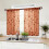 Burnt Orange Sheer Kitchen Curtains 30x36 Inch 2 Panels 1