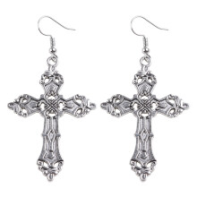 Dangle Drop Earring European American Baroque Cross Ear Hooks Religious Christian Goth Punk Jewelry