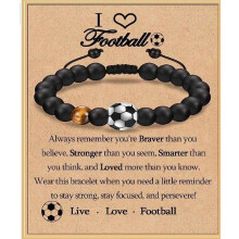 Football Bracelet Gifts for Boys 13-18, Birthday/Christmas/Graduation Gifts for Son, Grandson, Nephew or Brother