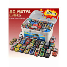 50er-Set Mini-Autos aus Eisen mit Reibungsantrieb