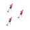 3Stk Kunststoff Stehende Mini Figuren Baseball Bunt 4