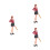 3Stk Kunststoff Stehende Mini Figuren Baseball Bunt 9