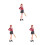 3Stk Kunststoff Stehende Mini Figuren Baseball Bunt 10
