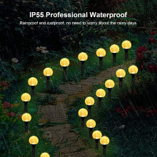 Op zonne-energie werkende IP65 waterdichte LED-tuinlampenset, lichtslinger voor landschapsdecoratie