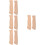 4Sets Beige Wooden Cutter Handle Replacement Comfortable Non-Slip Grip 9