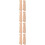4Sets Beige Wooden Cutter Handle Replacement Comfortable Non-Slip Grip 10