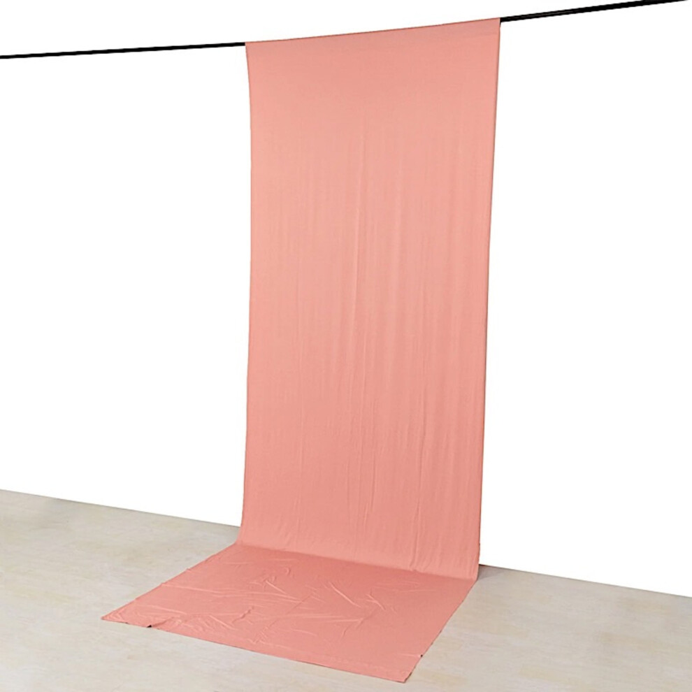 Balsacircle 5X14 Feet Dusty Rose 4-Way Stretch Spandex Divider Backdrop Curtain Home Decorations 9058772597496