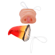 10Stk Vielseitige Schweine- Und Papageienschnäbel Tiernase Kostüm Bunt