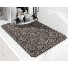 Covoraș de bar Boho Coffee Bar – Absorbant, care ascunde petele, cu suport de cauciuc pentru uscarea vasei, pentru blatul de bucătărie și sub