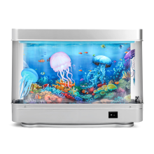 Lámpara oceánica Diseño innovador de paisaje oceánico Pecera falsa Decoración de pecera Lámpara de acuario Medusas Belleza Normativa