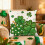 Kussenhoes met klavertje vier, groen, polyester, 45,7 cm 1