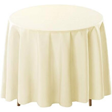 Ivory Round Tablecloth 90 inches
