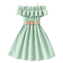 Sommerkleid für Kleinkinder und Babys, Mädchen, geblümt, ärmellos, einfarbig, Tanzkleidung, Prinzessinnenkleid für 10-11 Jahre