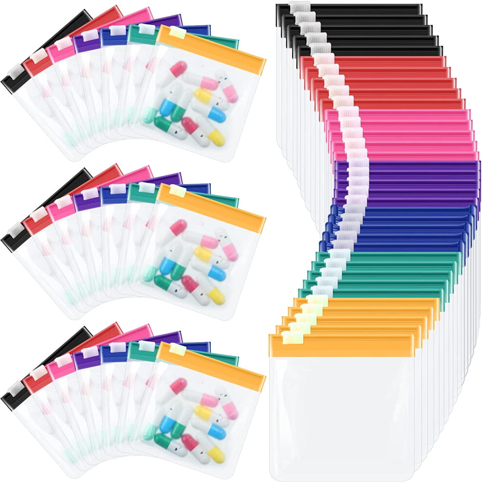 Pill Pouch Bags Reusable Translucent 35 pcs