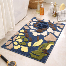 Antislip badmat met rubberen achterkant, sneldrogend en absorberend – past onder de deur, geschikt voor badkamer en douche.