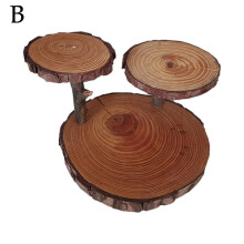 Présentoir à gâteaux rustique en bois à 2 niveaux Searching Roads, plateau de présentation pour desserts, compatible avec une décoration de