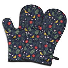 Gants de cuisine Pioneer Flower à motif floral, lot de 2, résistants à la chaleur, 19,5 cm x 30,5 cm