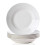 White Dinner Salad Plates Modern Scratch-Resistant 6-Pc 1