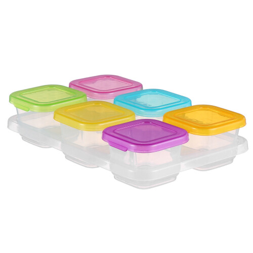 Συσκευασία 6 δοχείων αποθήκευσης βρεφικής τροφής, κατάλληλα για φούρνο