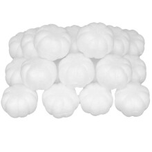 20pcs Foam Pumpkin Decorations - 65mm White