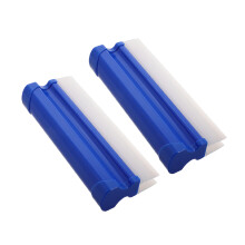 8Pièces Raclette Auto Bleu ABS Lames Silicone Pour Nettoyage