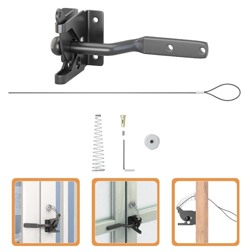 Frcolor 1 Set Self-Locking Latch Gate Gravity Latch Heavy Duty Gate Handle Locking Gate Latch 9448196238363