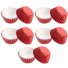 Αντικολλητικά καλύμματα μίνι για cupcakes ACDANC 100 τεμάχια κόκκινα