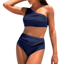 Kukoosong tweedelige bikiniset voor dames met rokje en verstelbare bandjes.