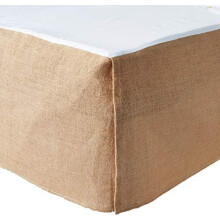 Jupe de lit en toile de jute Greenland Home, naturelle, taille Queen