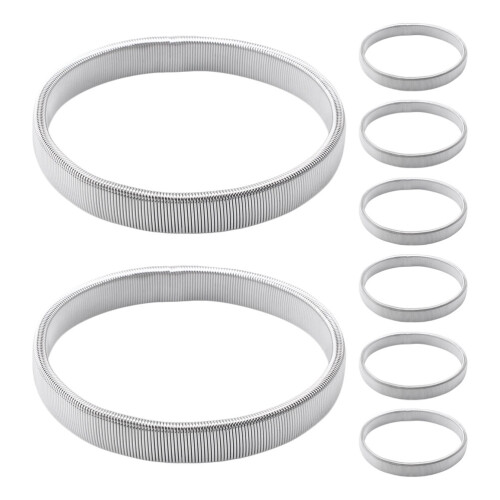 32Pièces Support Manchette Métal Argent Élastique Stretch Casual