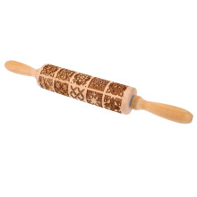 FRCOLOR Backroller aus Holz, kleine Teigroller, Khaki