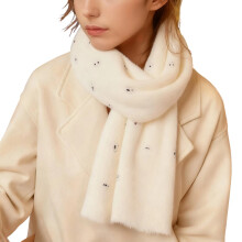 Cachecol de inverno feminino para clima frio, grosso, para o pescoço, quente e macio, com estampa xadrez colorida, branco.