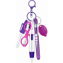 6-Pc Nurse Pen Set: Marker, Retractable Ballpoint, Keychain Clip, Foldable Scissors, LED Flashlight – Compatible with Nurse Accessories