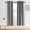Blackout Curtains Silver Grey 70 inch Long 2 Panels Grommet 1