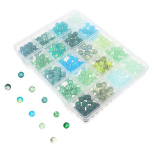 2Sets Smooth Round Glass Beads with Large Hole for DIY Jewelry Crafts