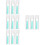 12Pièces Outils Lentilles Compacts Verts En Silicone Sain Usage 9