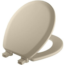 Cameron Bone Toilet Seat, Non Slip Heavy Duty Wood, Easy Clean, Made in USA, Round