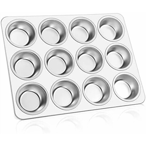 Muffinform, 12er-Förmchen, Edelstahl-Backform