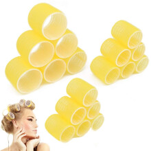 18PCS Hair Rollers Set (Jumbo & Large), Random Colors, for Long/Medium/Short Hair – DIY or Salon Use