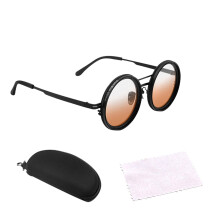 Ochelari de soare polarizați reglabili, control manual al nuanței cu 1-9 trepte de viteză, ramă rotundă, filtru ND9, protecție UV, compatibili